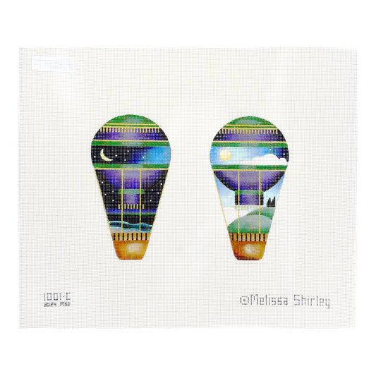 Melissa Shirley Designs Two Sided Purple Balloon Needlepoint Canvas
