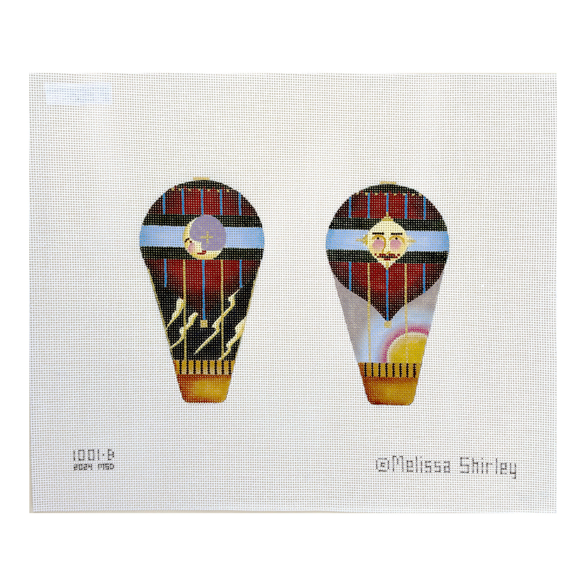 Melissa Shirley Designs Two Sided Red Balloon Needlepoint Canvas