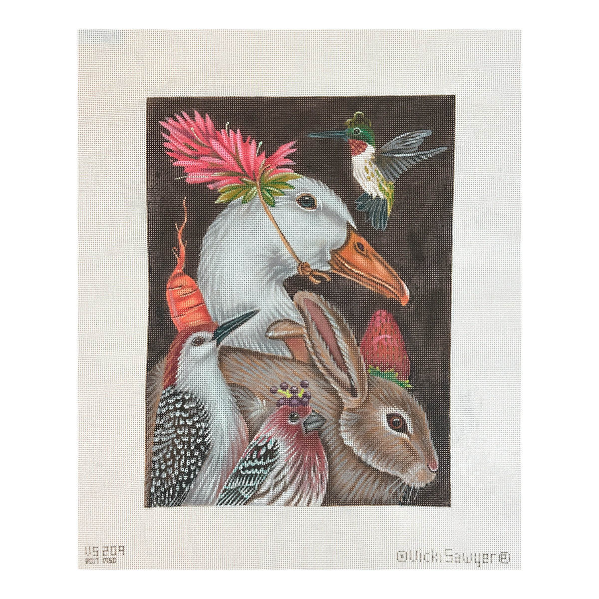 Melissa Shirley Designs Vicki Sawyer A Few Good Friends Needlepoint Canvas