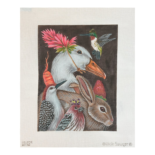 Melissa Shirley Designs Vicki Sawyer A Few Good Friends Needlepoint Canvas