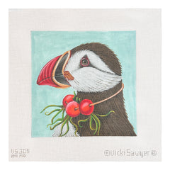 Melissa Shirley Designs Vicki Sawyer Bella The Puffin Needlepoint Canvas