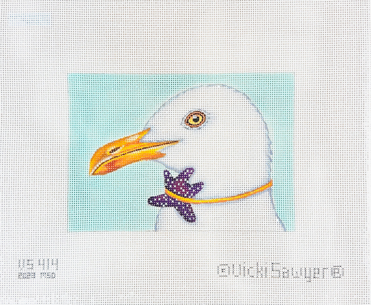 Melissa Shirley Designs Vicki Sawyer Benson the Seagull Needlepoint Canvas