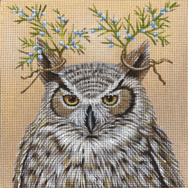 Melissa Shirley Designs Vicki Sawyer Cedar Owl Needlepoint Canvas