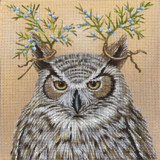 Melissa Shirley Designs Vicki Sawyer Cedar Owl Needlepoint Canvas