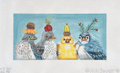 Melissa Shirley Designs Vicki Sawyer First Birthday Birdies Needlepoint Canvas