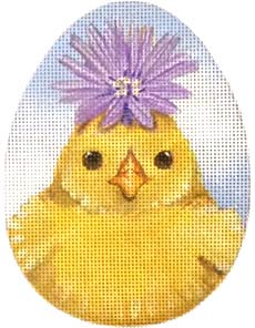 Melissa Shirley Designs Vicki Sawyer Flower Top Chick Needlepoint Canvas