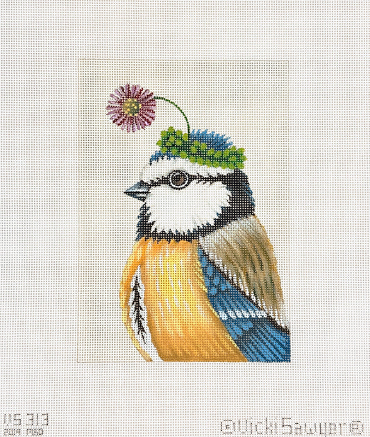 Melissa Shirley Designs Vicki Sawyer Lucas with Flower Top Needlepoint Canvas