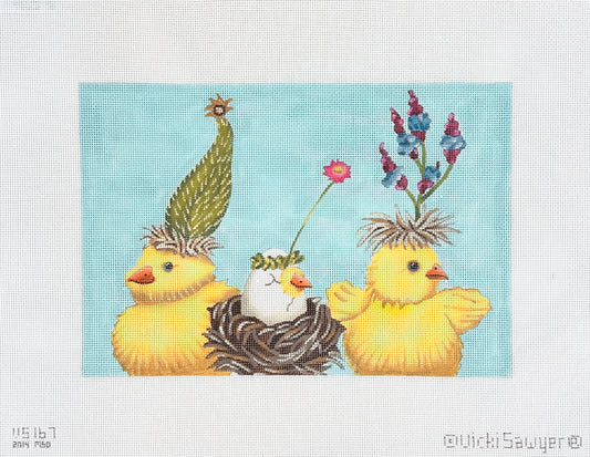 Melissa Shirley Designs Vicki Sawyer Peep Peep and Peeper Needlepoint Canvas