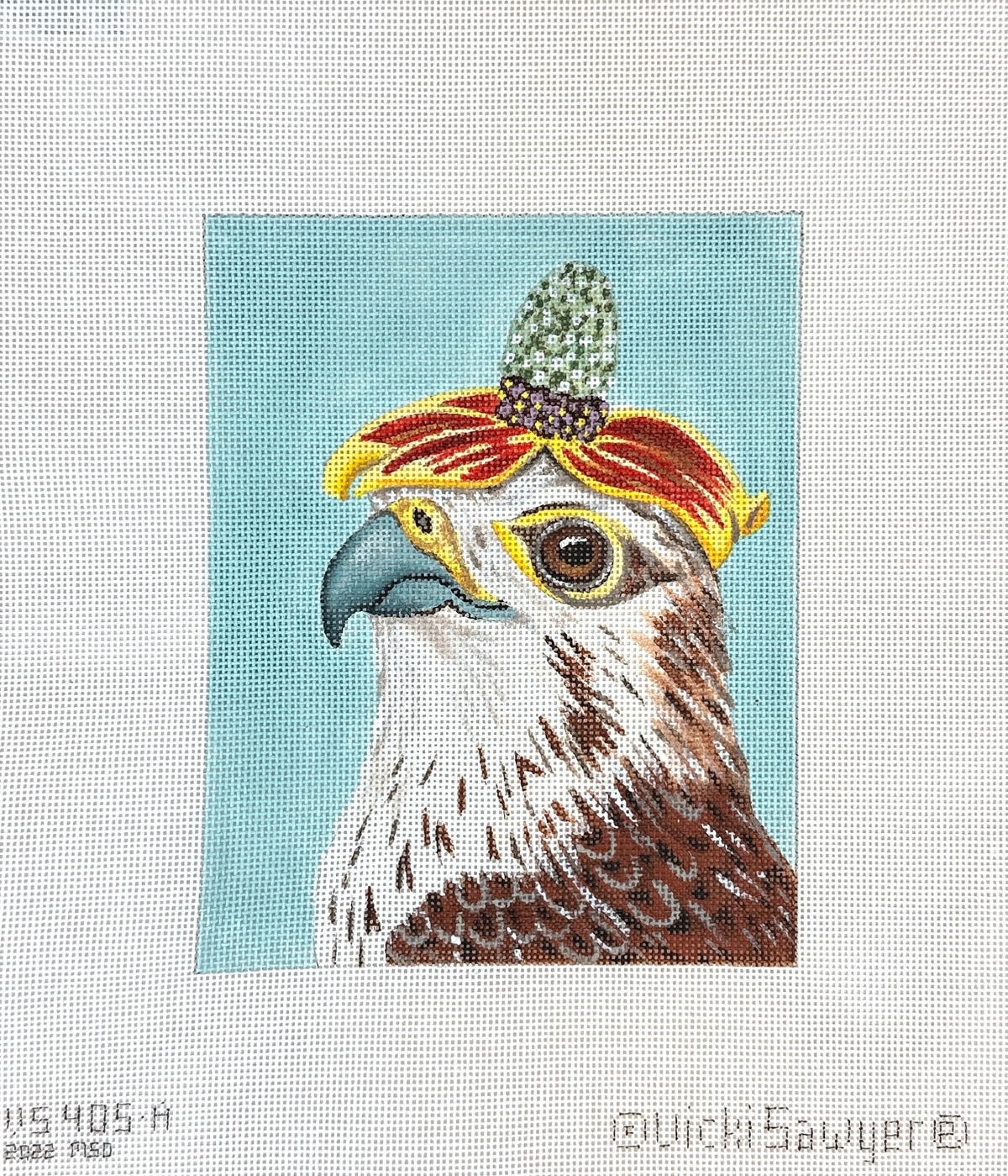Melissa Shirley Designs Vicki Sawyer Sylvia Prairie Falcon Needlepoint Canvas