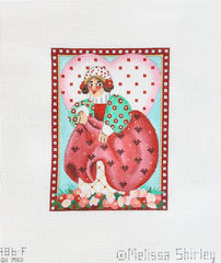 Melissa Shirley Designs Victorian Valentine Queen of Hearts Needlepoint Canvas