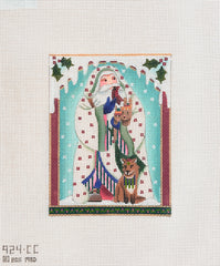 Melissa Shirley Designs White Robe Woodland Santa Needlepoint Canvas