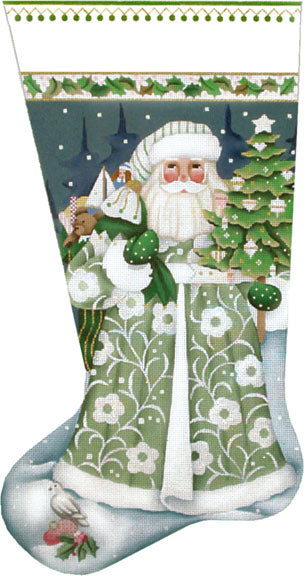 Melissa Shirley Designs Wintergreen Stocking Needlepoint Canvas