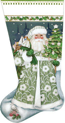 Melissa Shirley Designs Wintergreen Stocking Needlepoint Canvas
