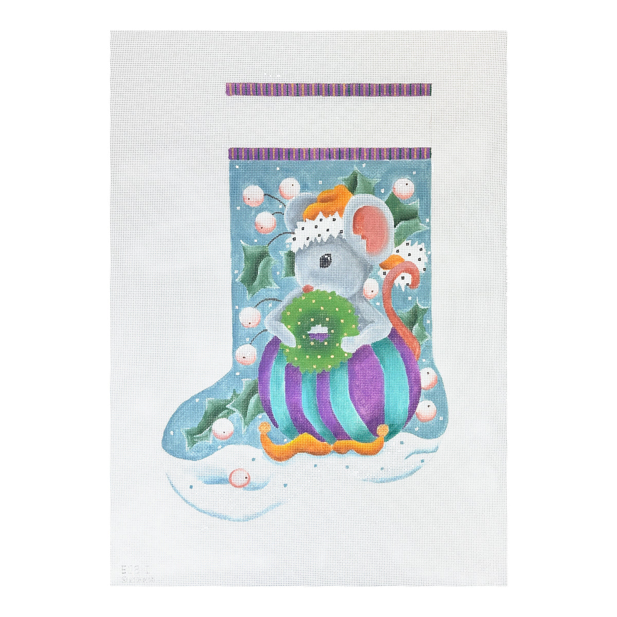 Melissa Shirley Designs Wood Mouse Stocking Needlepoint Canvas