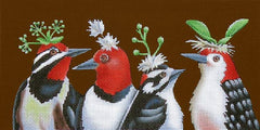 Melissa Shirley Designs Woodpecker's Night Out Needlepoint Canvas