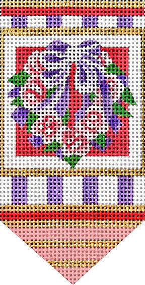 Melissa Shirley Designs Wreath Banner Needlepoint Canvas