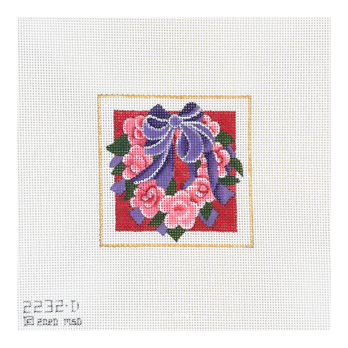 Melissa Shirley Designs Wreath Needlepoint Canvas