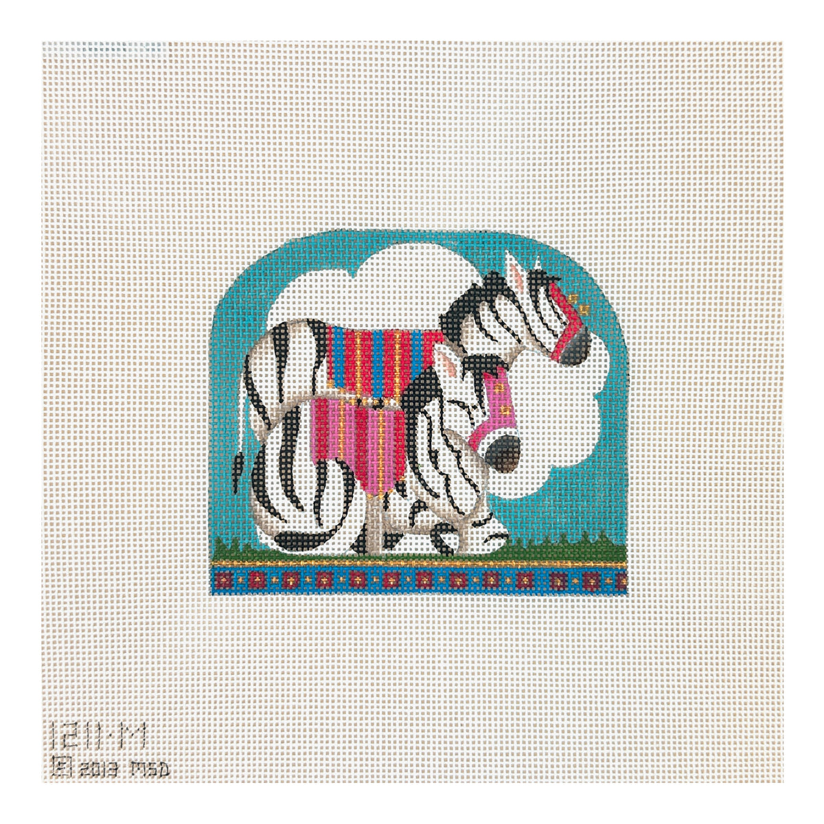 Melissa Shirley Designs Zebras with Blankets Needlepoint Canvas
