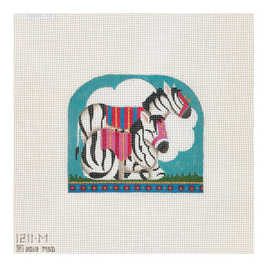 Melissa Shirley Designs Zebras with Blankets Needlepoint Canvas