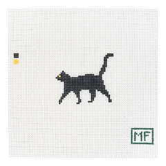 MF Needlepoint Mini Black Cat Needlepoint Canvas