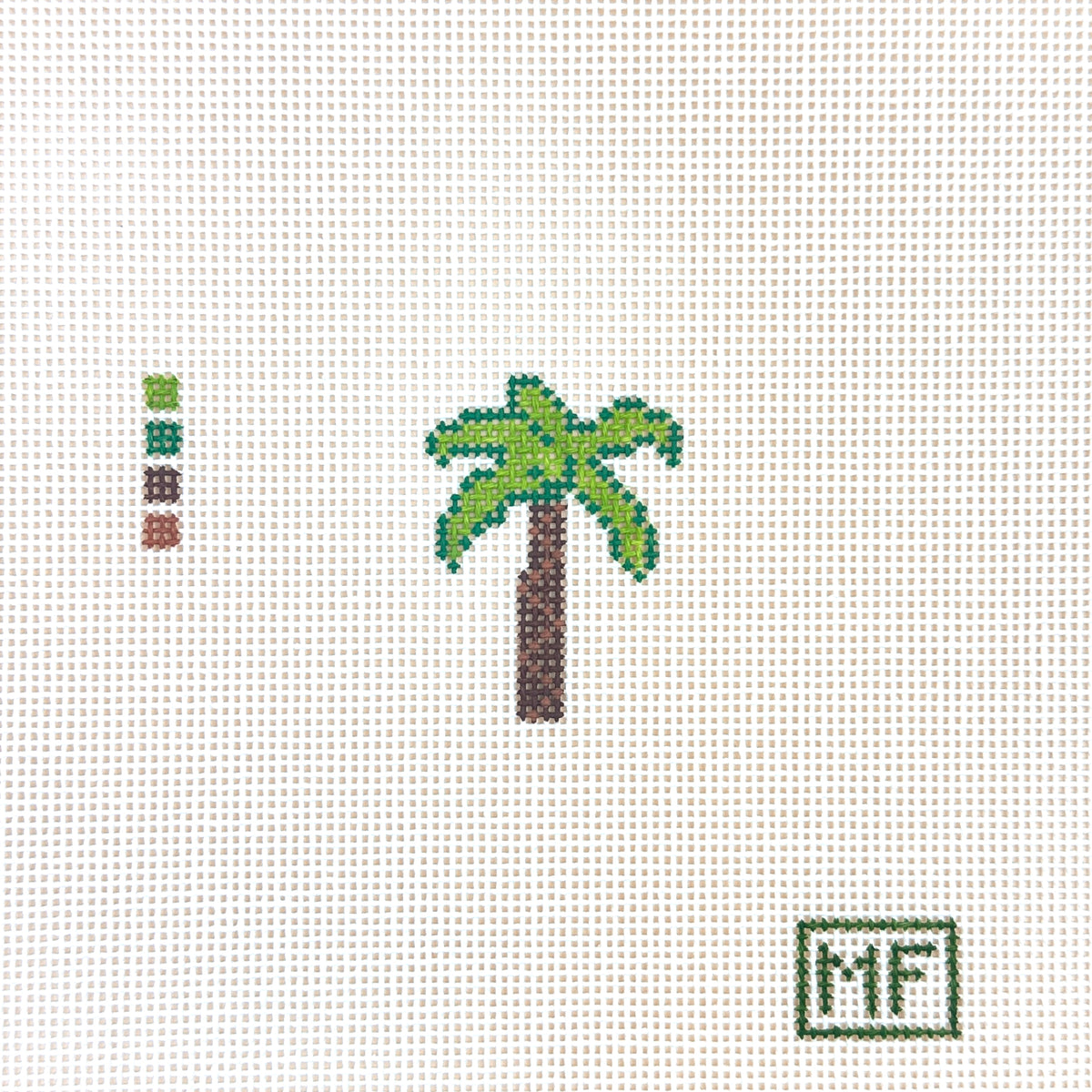 MF Needlepoint Mini Palm Tree Needlepoint Canvas