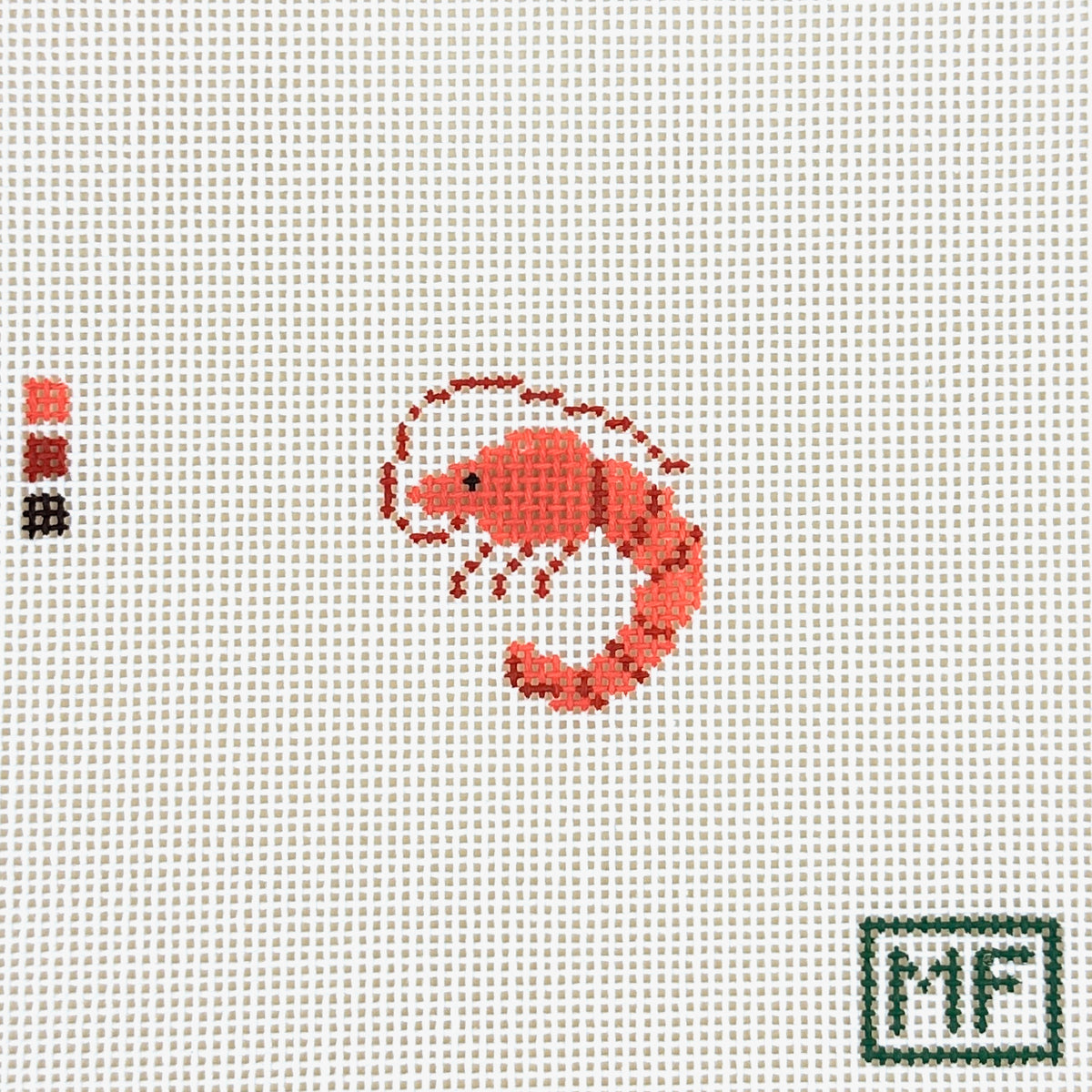 MF Needlepoint Mini Shrimp Needlepoint Canvas