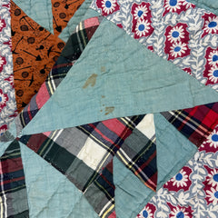 Mid Century Vintage Bear Paw Pinwheel Quilt