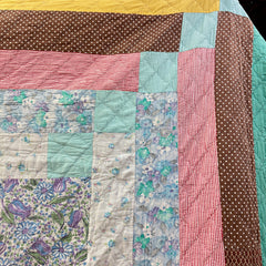 Mid Century Vintage Quirky Mix Patchwork Quilt