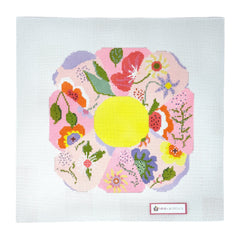 Mimi in Stitches Big Flower Needlepoint Canvas - Pink