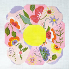 Mimi in Stitches Big Flower Needlepoint Canvas - Pink