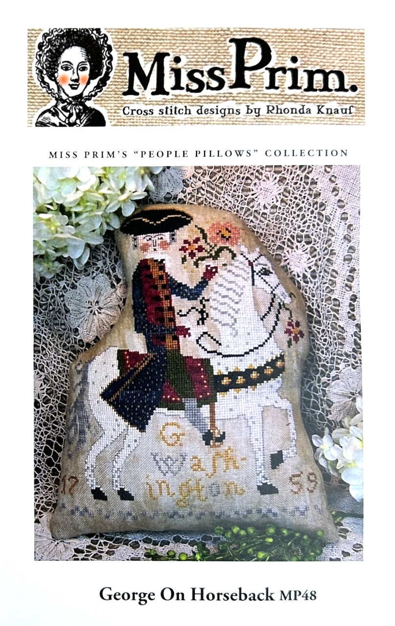 Miss Prim George Washington on Horseback Cross Stitch Pattern