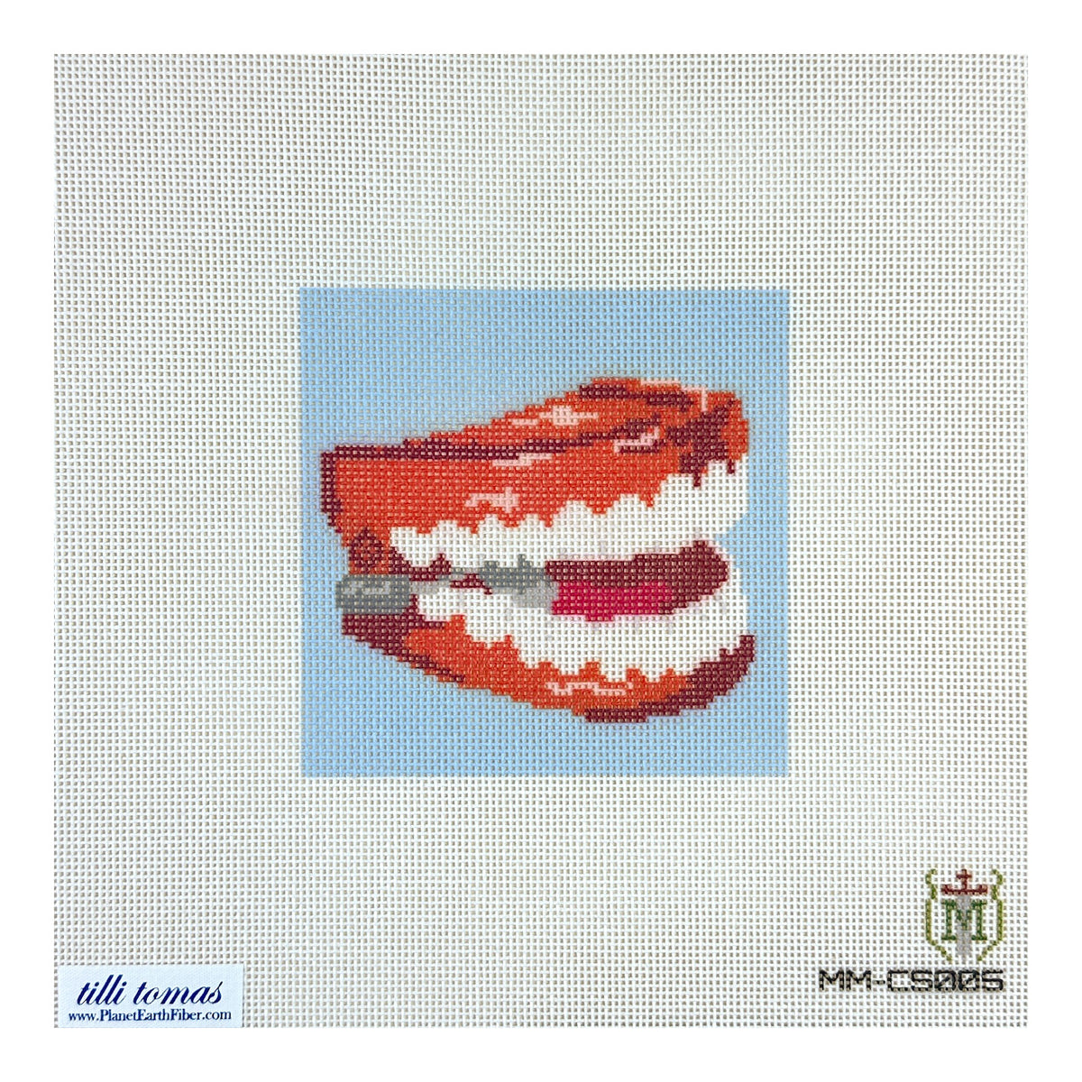 Tilli Tomas Misty Morrow Chomp Teeth Needlepoint Canvas