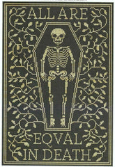 Modern Folk Embroidery All Are Equal in Death Cross Stitch Pattern