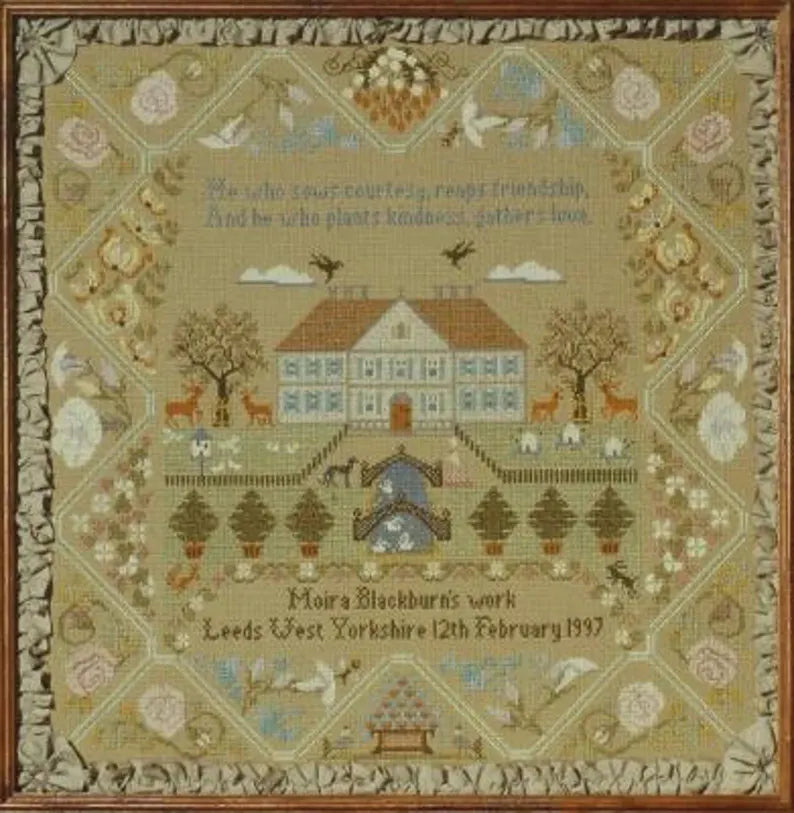 Moira Blackburn Samplers Bee Hive Sampler Cross Stitch Pattern