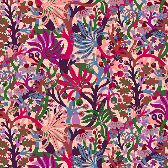 Monika Forsberg The City of Dreams Parkland Walk Cotton Fabric - Multi