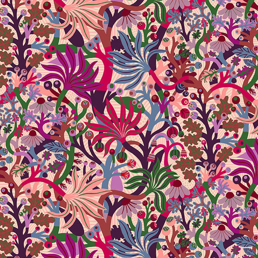 Monika Forsberg The City of Dreams Parkland Walk Cotton Fabric - Multi