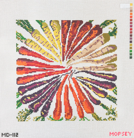 Mopsey Designs Carrot Mandala Needlepoint Canvas