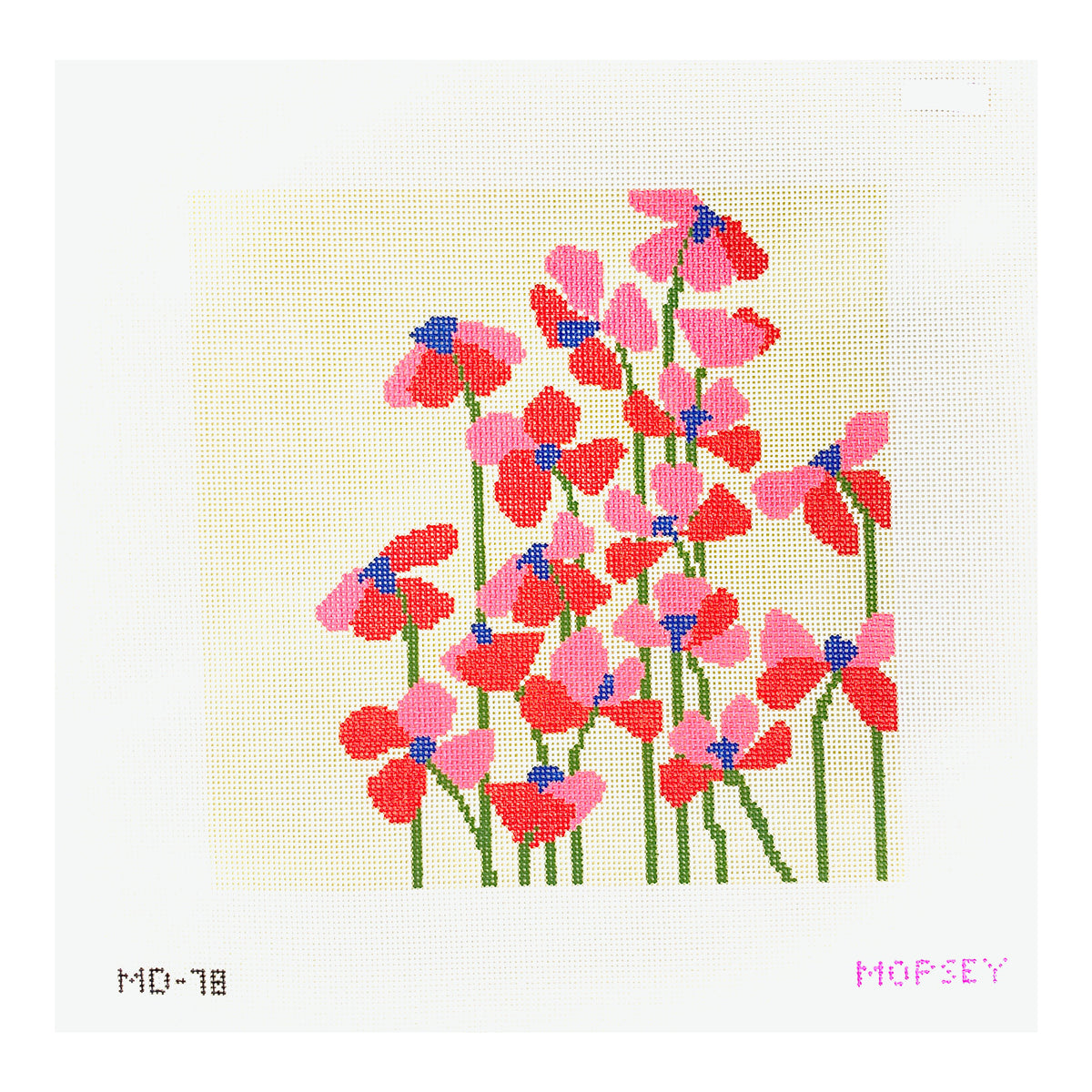 Mopsey Designs Field of Poppies Needlepoint Canvas