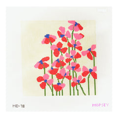 Mopsey Designs Field of Poppies Needlepoint Canvas