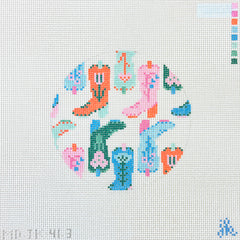 Mopsey Designs Jenny Koland Boots Were Made for Walking Needlepoint Canvas