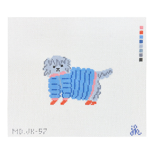 Mopsey Designs Jenny Koland Doodle in Jacket Needlepoint Canvas