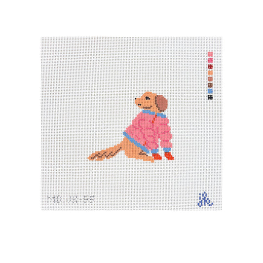 Mopsey Designs Jenny Koland Golden in Jacket Needlepoint Canvas