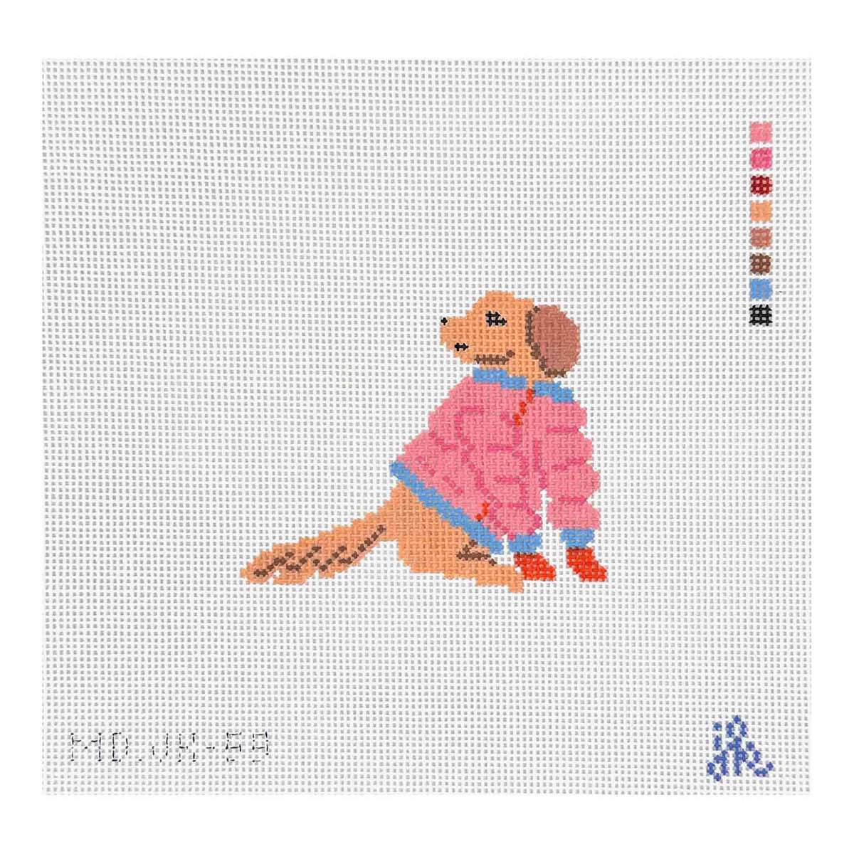 Mopsey Designs Jenny Koland Golden in Jacket Needlepoint Canvas
