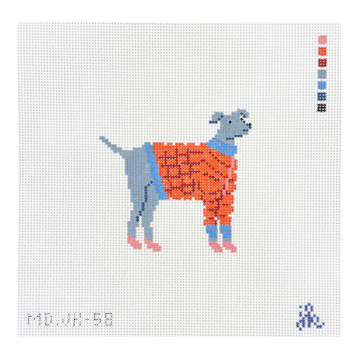 Mopsey Designs Jenny Koland Lab in Jacket Needlepoint Canvas