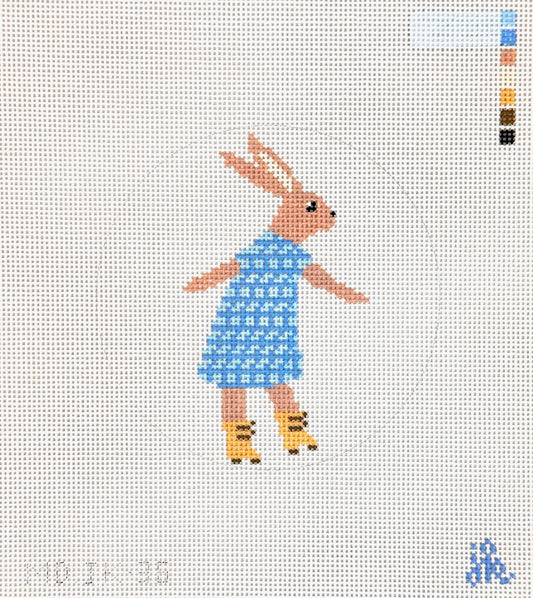 Mopsey Designs Jenny Koland Roller Bunny Needlepoint Canvas