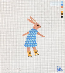 Mopsey Designs Jenny Koland Roller Bunny Needlepoint Canvas