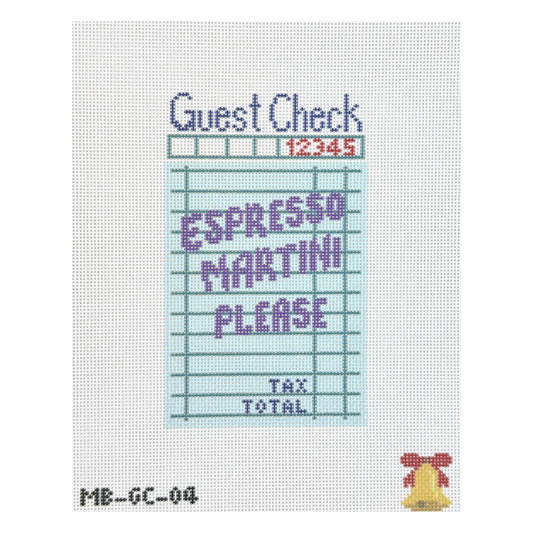 Mopsey Designs Ma Belle Espresso Martini Please Needlepoint Canvas