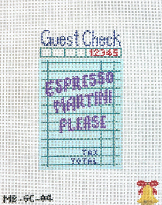 Mopsey Designs Ma Belle Espresso Martini Please Needlepoint Canvas