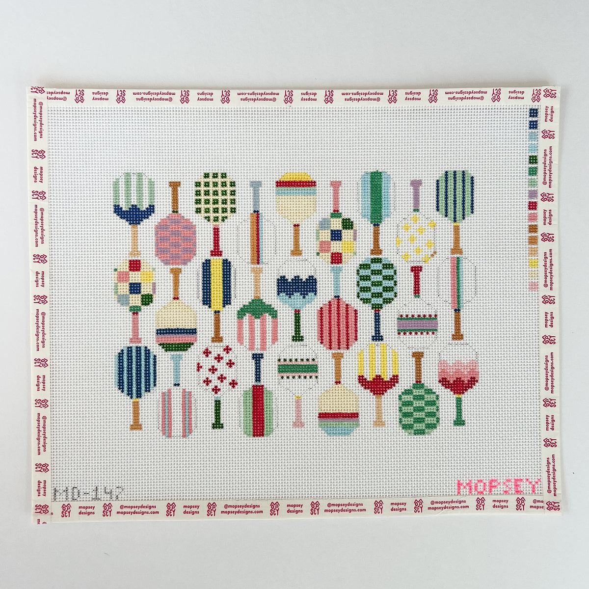 Mopsey Designs Pickle Paddle Party Needlepoint Canvas