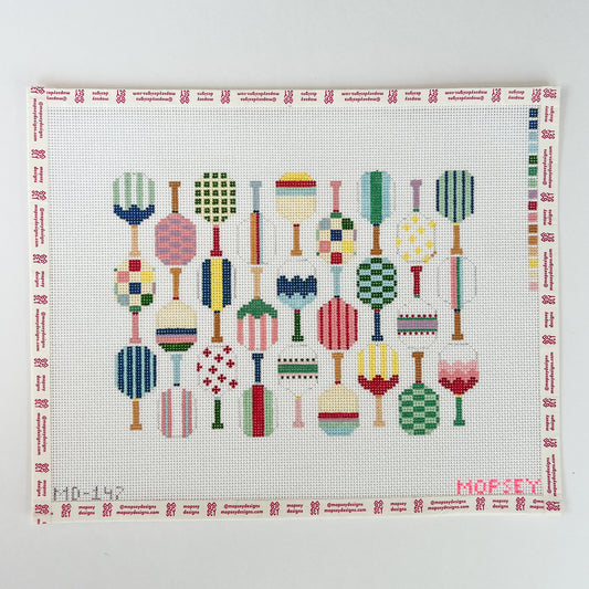 Mopsey Designs Pickle Paddle Party Needlepoint Canvas